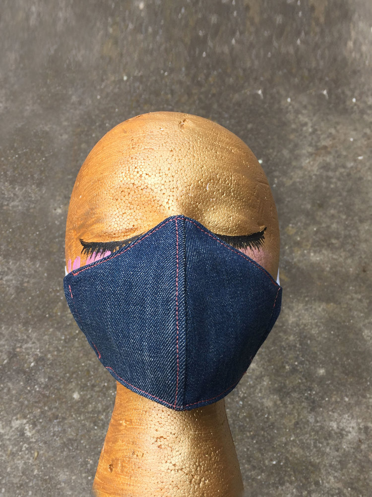 front Denim Mask